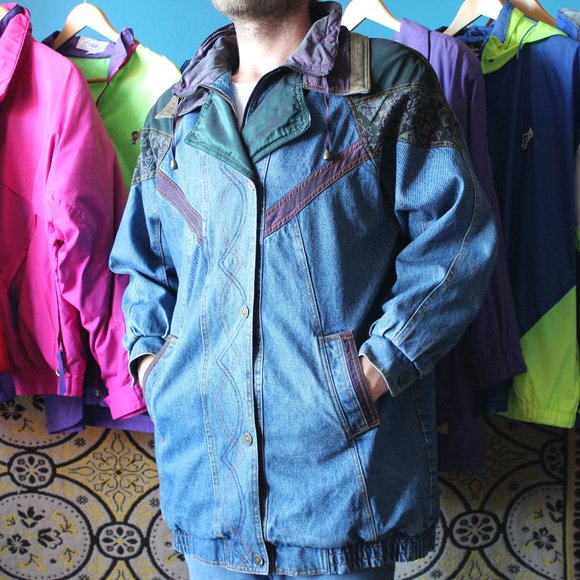 Vintage Jackets & Blazers - Vintage Denim Current Seen Jacket